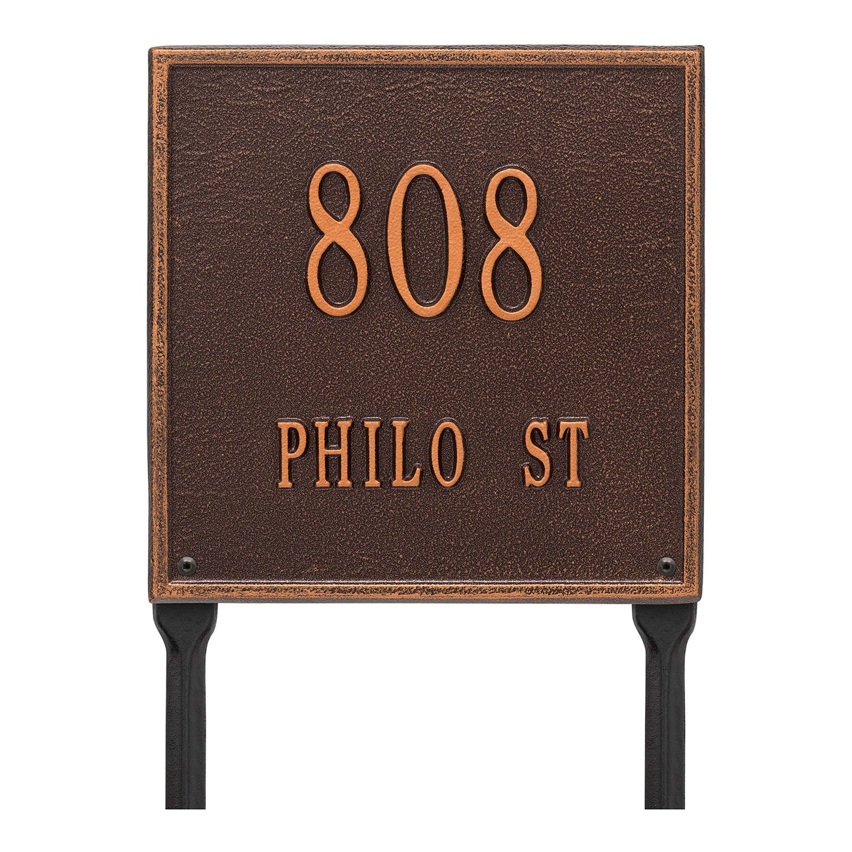 Whitehall 2114AC - Personalized Square Plaque - Standard - Lawn - 2 line