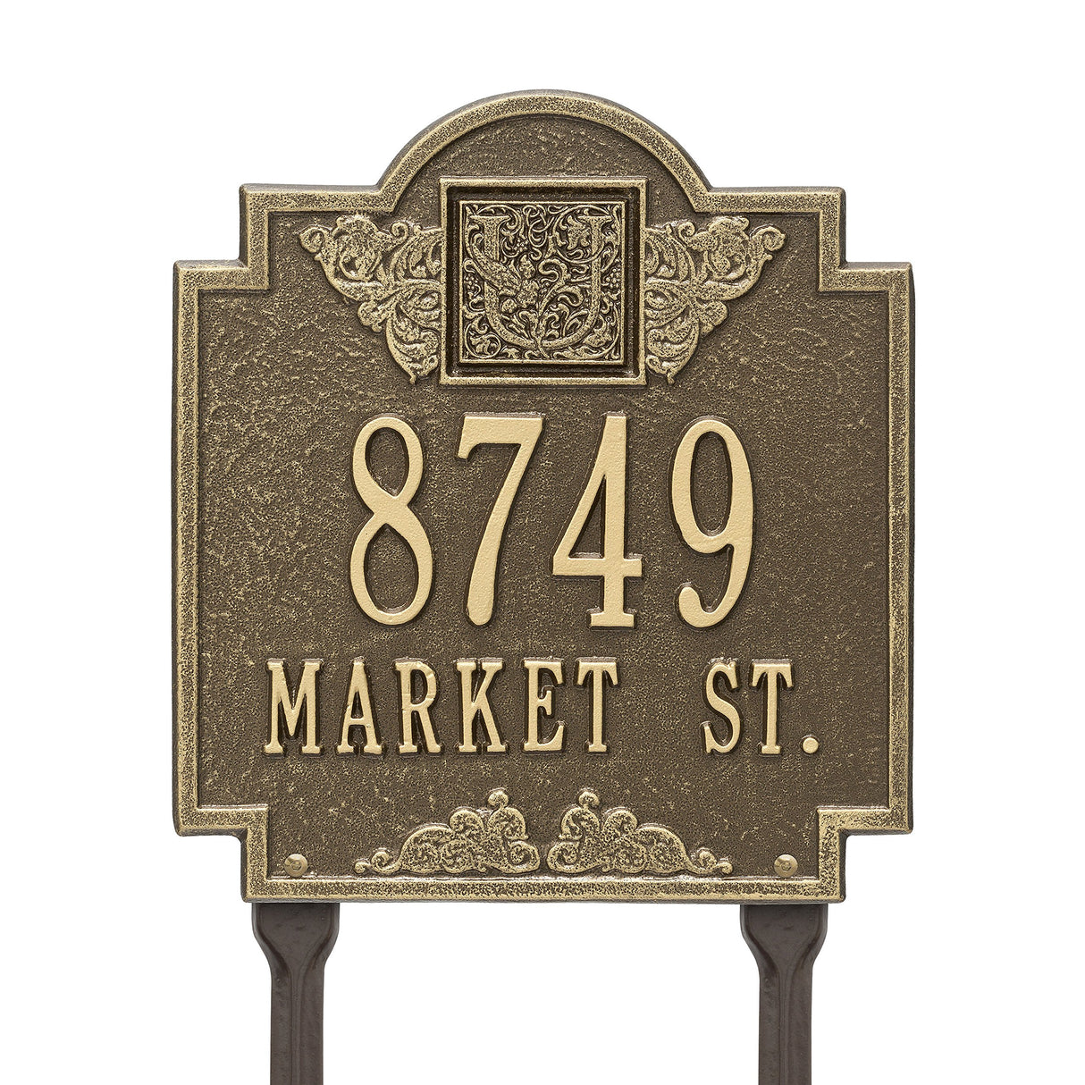 Whitehall 5106AB - Monogram - Standard lawn - Two Line