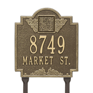 Whitehall 5106OB - Monogram - Standard lawn - Two Line