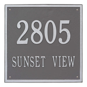 Whitehall 2117PS - Personalized Square Plaque - Estate -Wall - 2 line