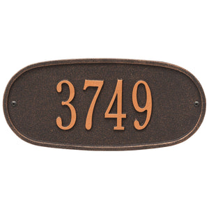 Whitehall 4004OB - Oval Plaque - Std Wall - One Line