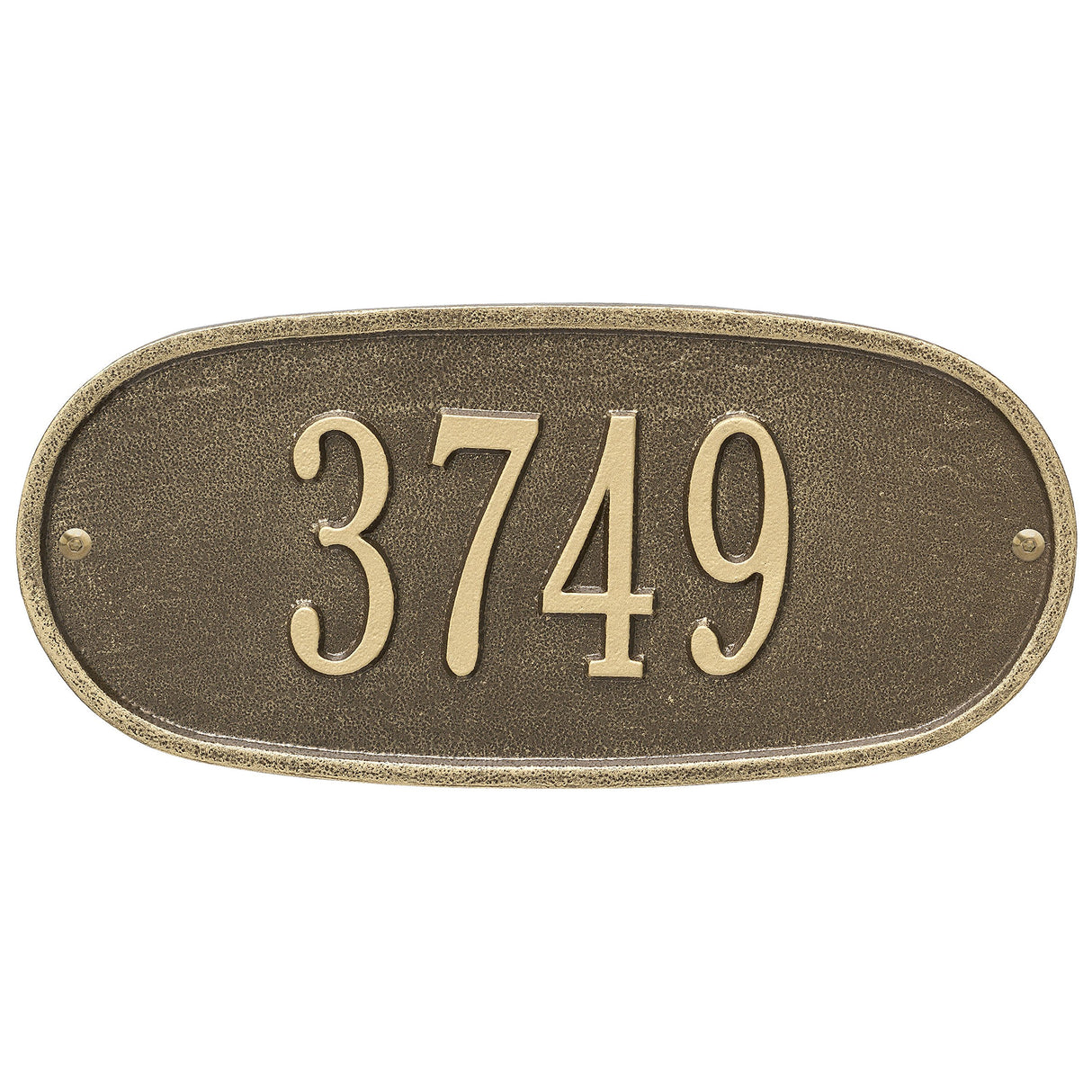 Whitehall 4004AB - Oval Plaque - Std Wall - One Line