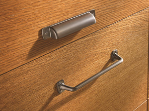 Amerock Cabinet Pull Graphite 3-3/4 inch (96 mm) Center to Center Rochdale 1 Pack Drawer Pull Drawer Handle Cabinet Hardware