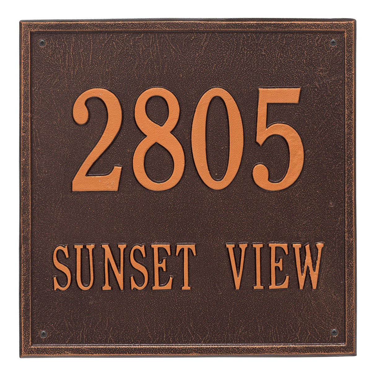 Whitehall 2117AC - Personalized Square Plaque - Estate -Wall - 2 line