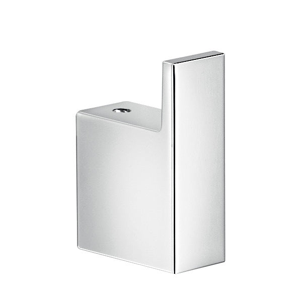 Bathroom Towel Hook, Square, Polished Chrome