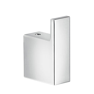 Bathroom Towel Hook, Square, Polished Chrome
