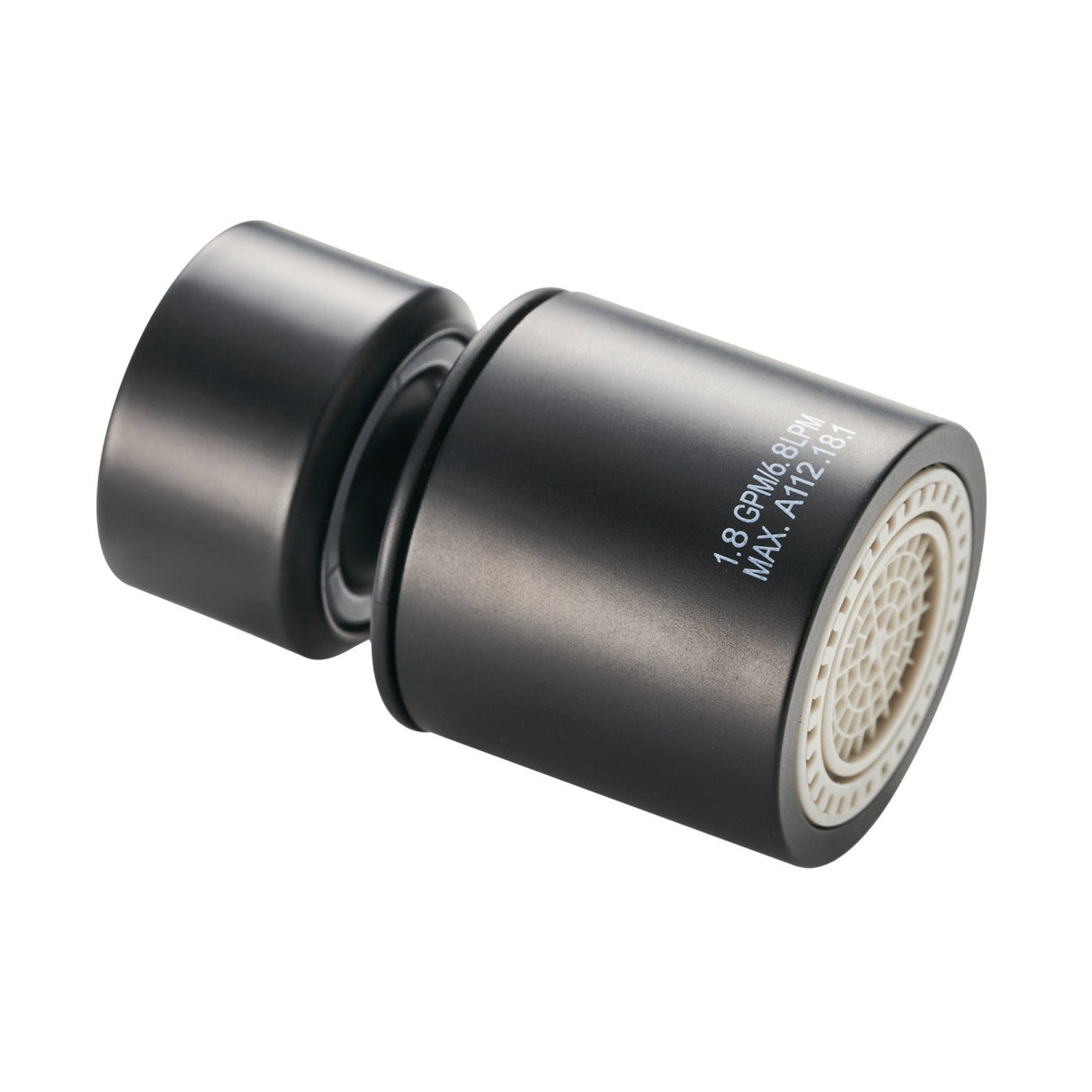 Spindrift A556427UNSK0 Dual-function 1.8 GPM Female Aerator, 55/64"-27 UNS, Matte Black