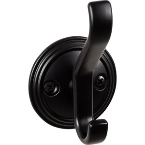 Top Knobs TK1061 Reeded Hook 3 1/8 Inch - Flat Black