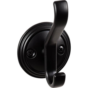 Top Knobs TK1061 Reeded Hook 3 1/8 Inch - Flat Black