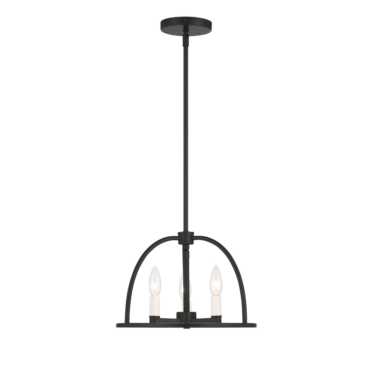 Abbott 3 Light Black Mini Chandelier ABB-3003-BK