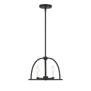 Abbott 3 Light Black Mini Chandelier ABB-3003-BK