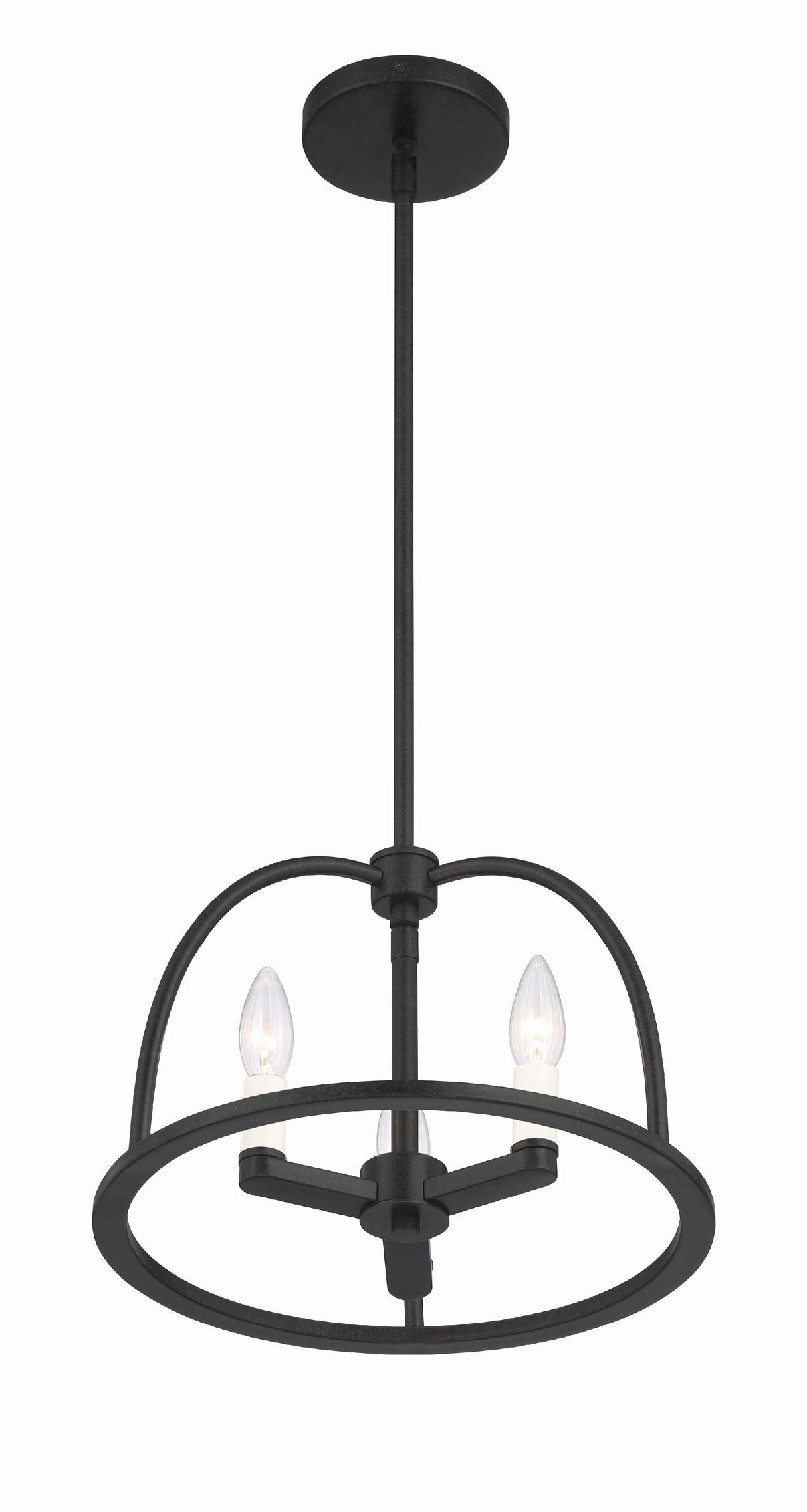 Abbott 3 Light Black Mini Chandelier ABB-3003-BK