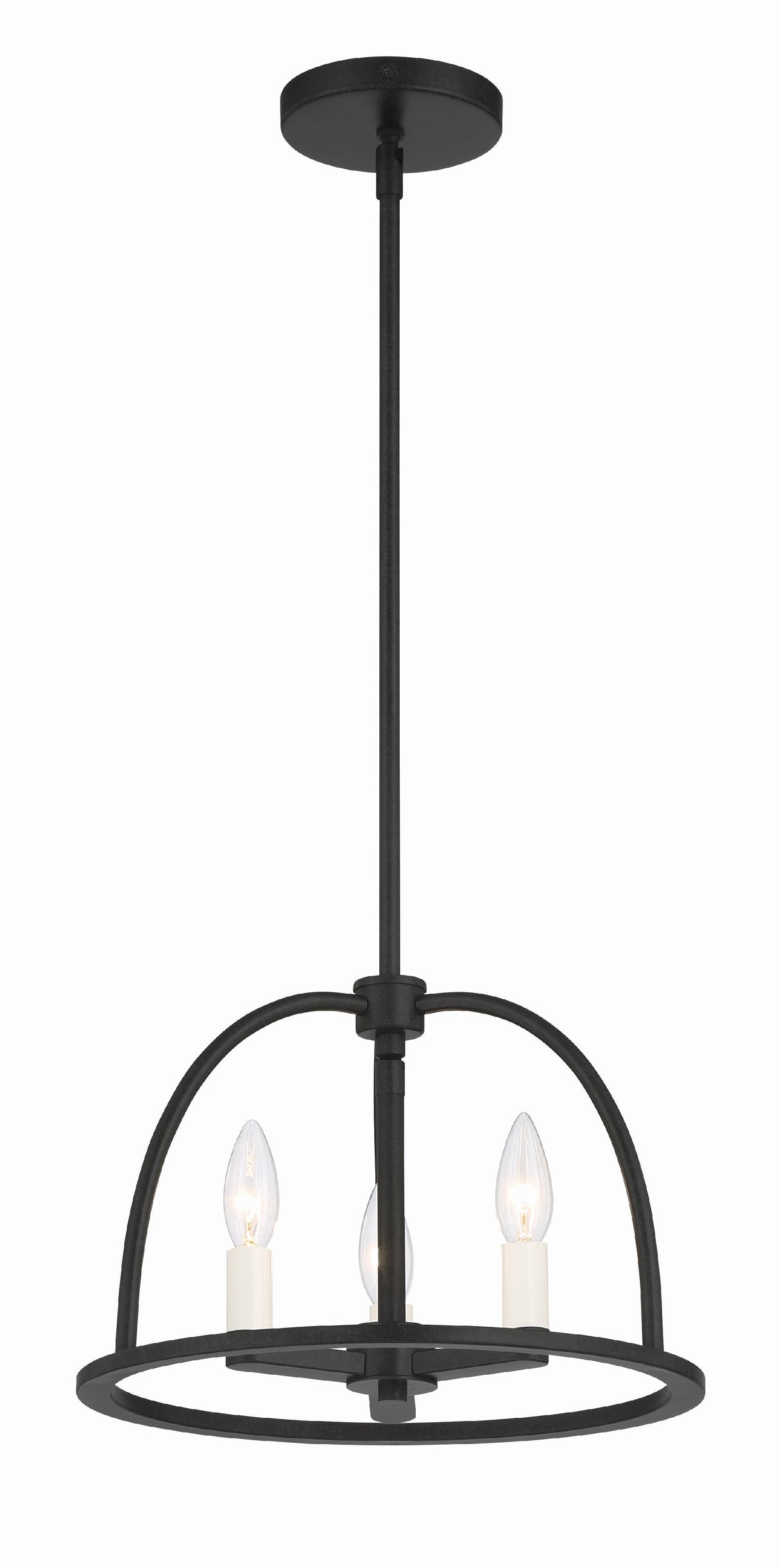 Abbott 3 Light Black Mini Chandelier ABB-3003-BK