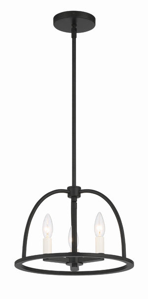Abbott 3 Light Black Mini Chandelier ABB-3003-BK