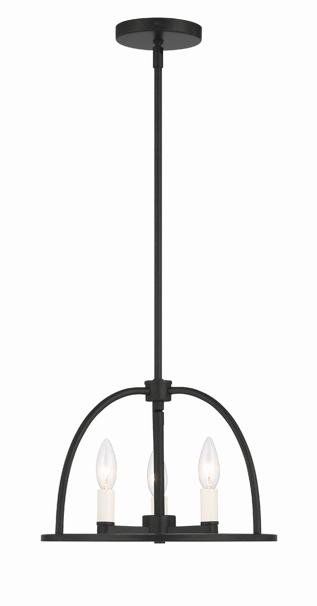 Abbott 3 Light Black Mini Chandelier ABB-3003-BK