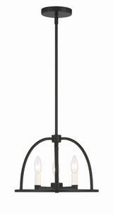 Abbott 3 Light Black Mini Chandelier ABB-3003-BK