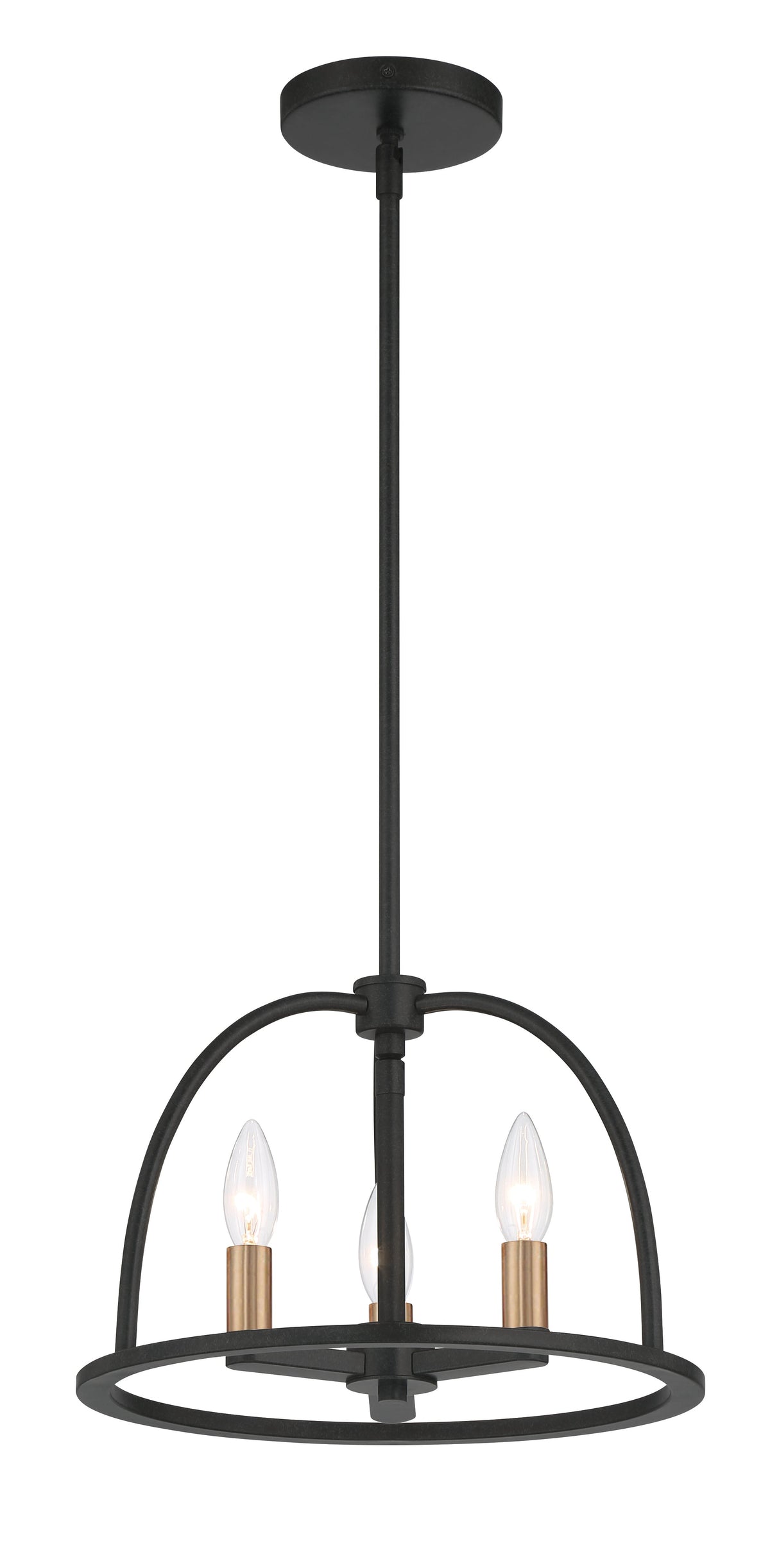 Abbott 3 Light Black Mini Chandelier ABB-3003-BK