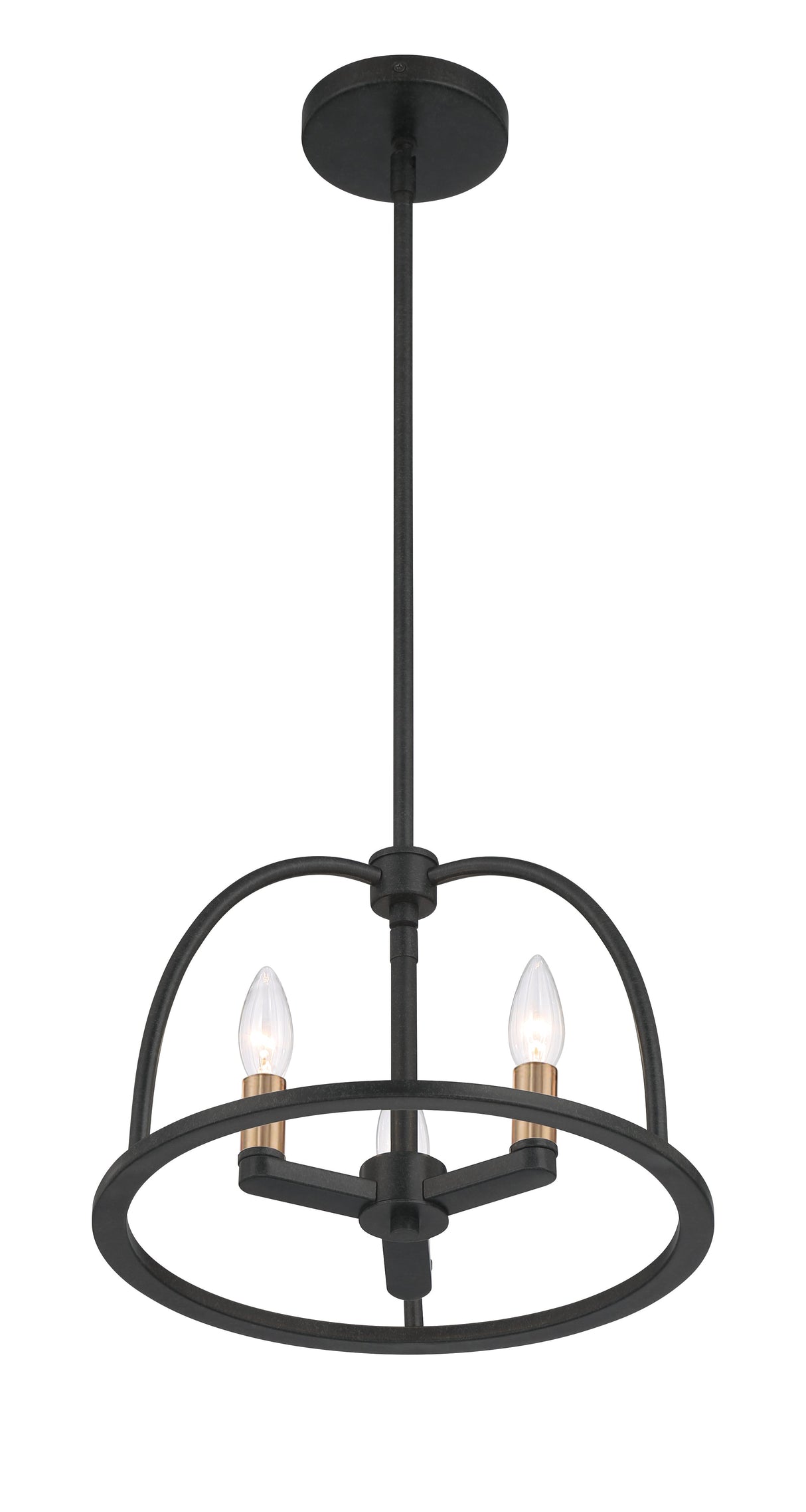 Abbott 3 Light Black Mini Chandelier ABB-3003-BK