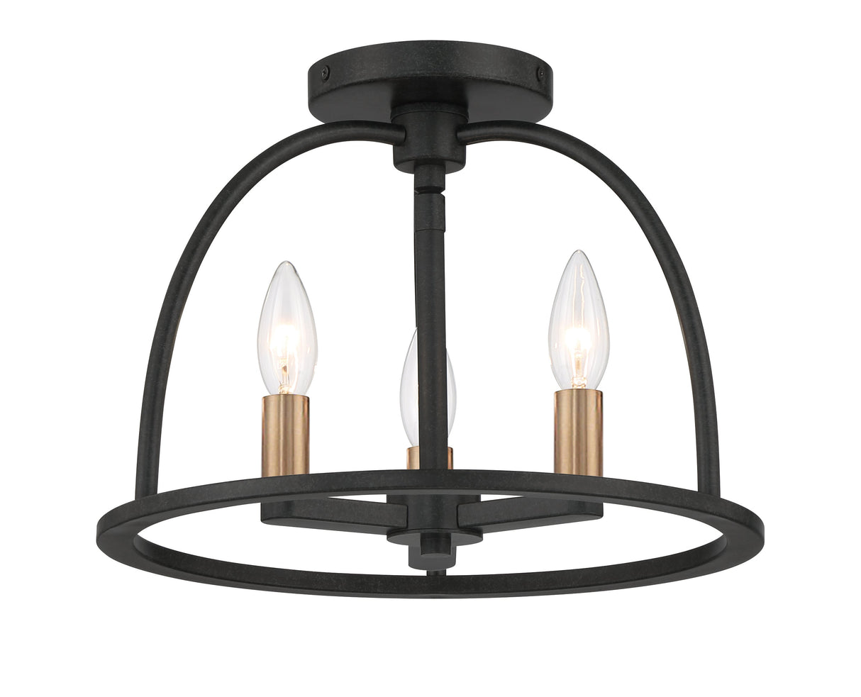 Abbott 3 Light Black Semi Flush Mount ABB-3003-BK_CEILING