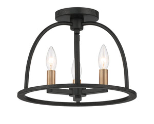 Abbott 3 Light Black Semi Flush Mount ABB-3003-BK_CEILING