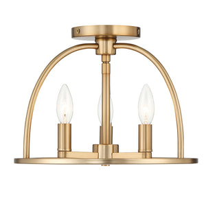 Abbott 3 Light Vibrant Gold Semi Flush Mount ABB-3003-VG_CEILING