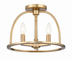 Abbott 3 Light Black Semi Flush Mount ABB-3003-BK_CEILING