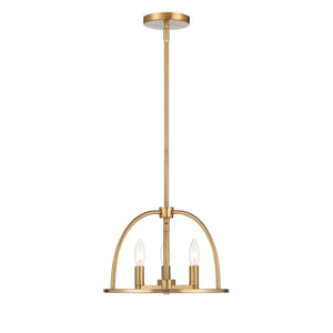 Abbott 3 Light Black Mini Chandelier ABB-3003-BK