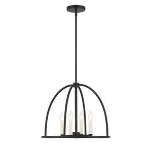 Abbott 4 Light Black Chandelier ABB-3004-BK