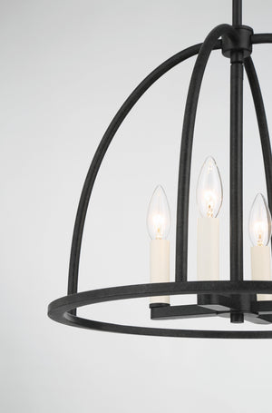 Abbott 4 Light Black Chandelier ABB-3004-BK