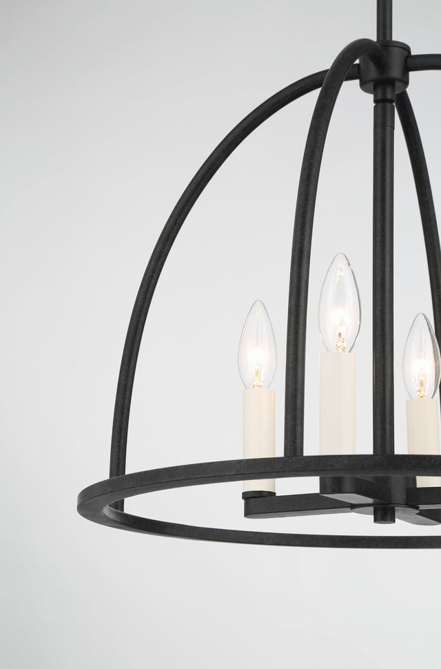Abbott 4 Light Black Chandelier ABB-3004-BK