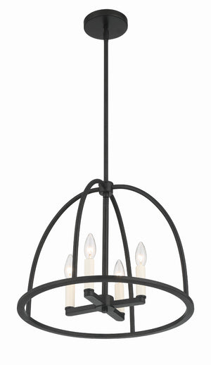 Abbott 4 Light Black Chandelier ABB-3004-BK