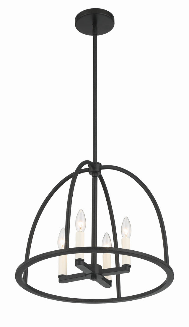 Abbott 4 Light Black Chandelier ABB-3004-BK