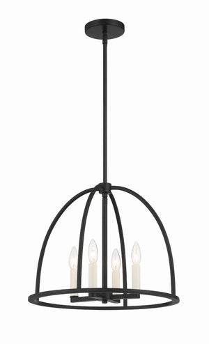Abbott 4 Light Black Chandelier ABB-3004-BK
