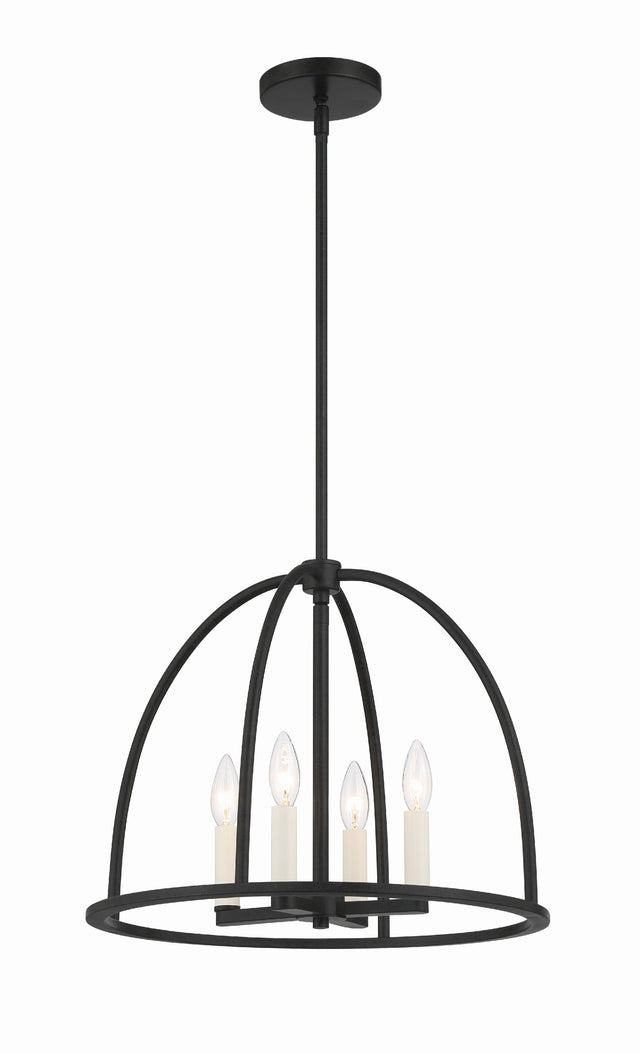Abbott 4 Light Black Chandelier ABB-3004-BK