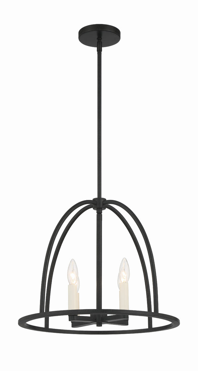 Abbott 4 Light Black Chandelier ABB-3004-BK