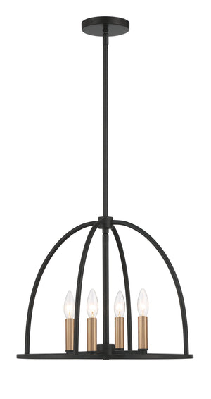 Abbott 4 Light Black Chandelier ABB-3004-BK