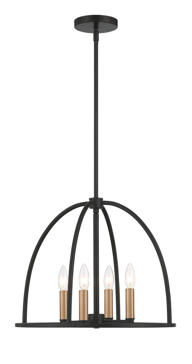 Abbott 4 Light Black Chandelier ABB-3004-BK