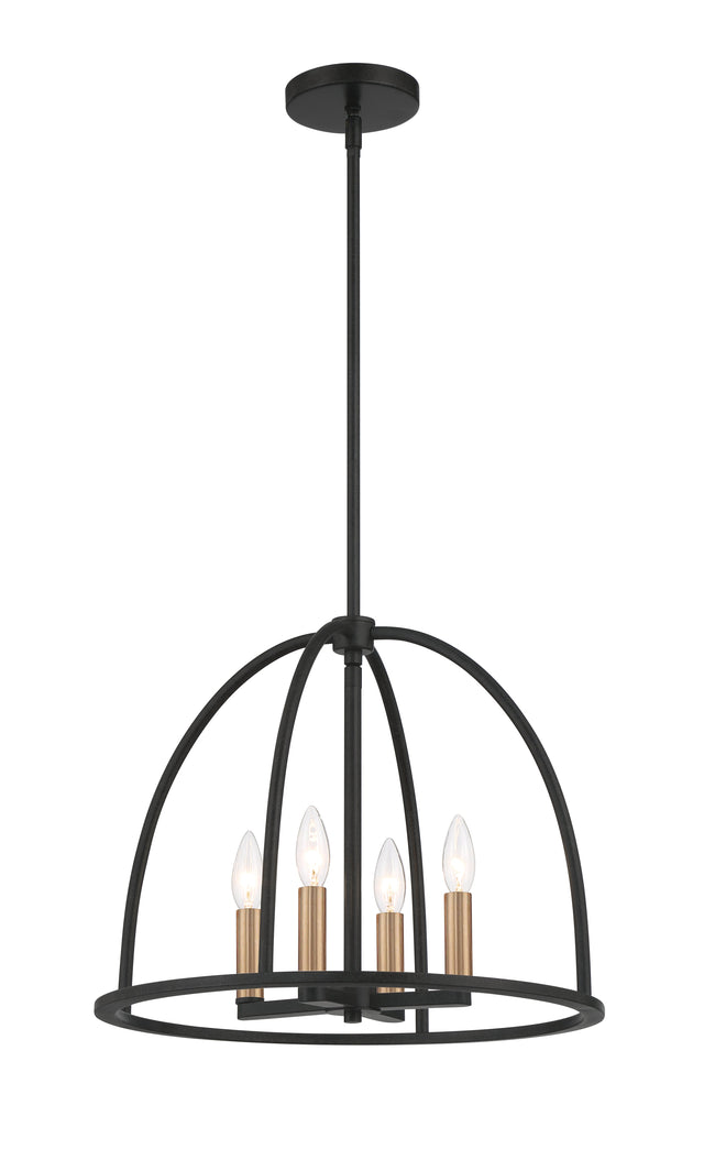 Abbott 4 Light Black Chandelier ABB-3004-BK