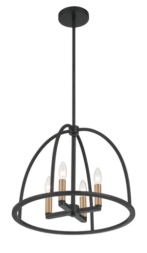 Abbott 4 Light Black Chandelier ABB-3004-BK