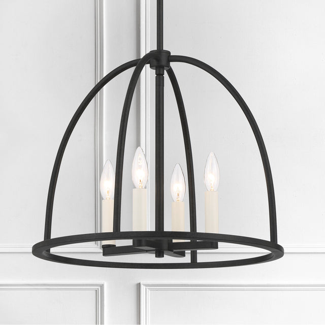 Abbott 4 Light Black Chandelier ABB-3004-BK