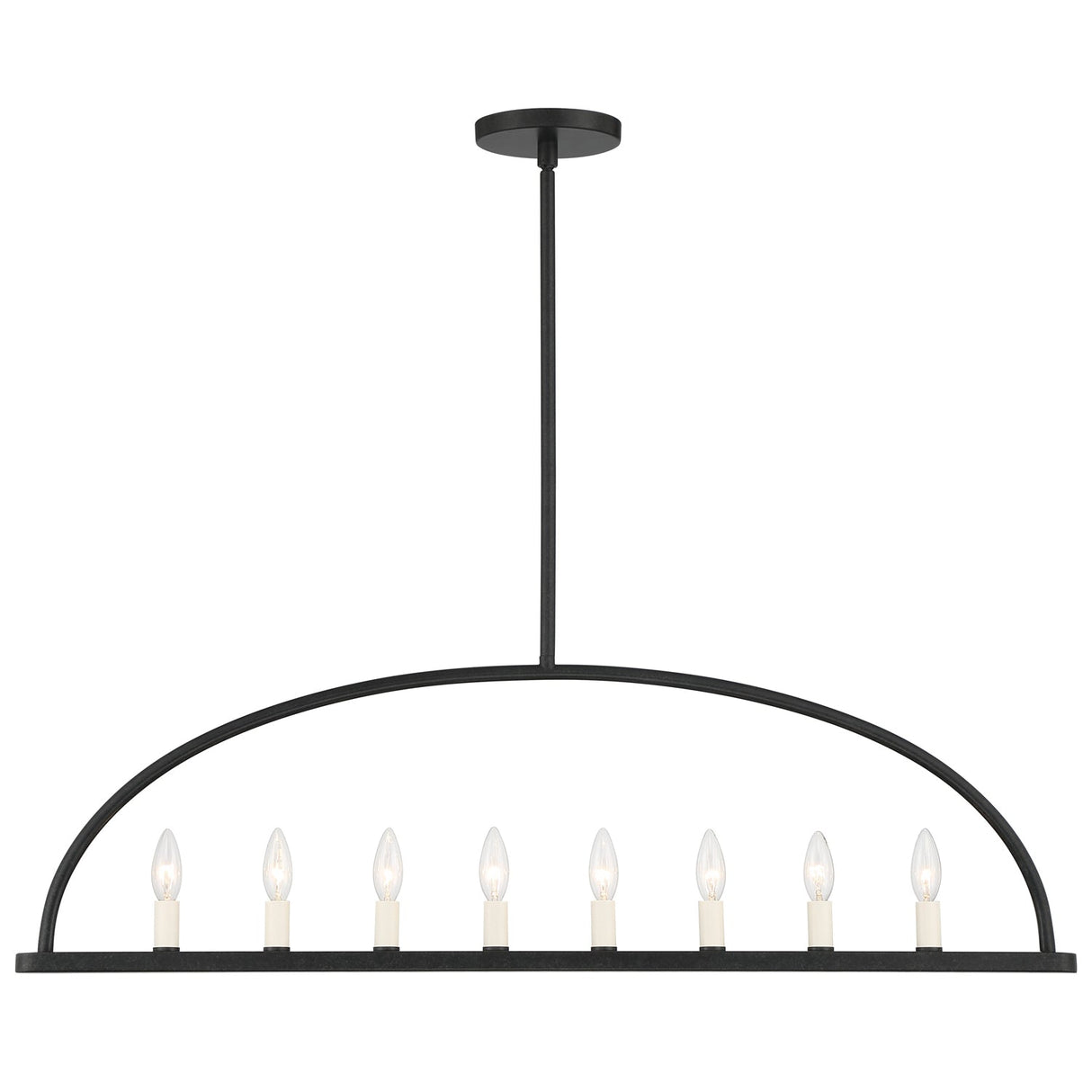 Abbott 8 Light Black Linear Chandelier ABB-3007-BK