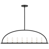 Abbott 8 Light Black Linear Chandelier ABB-3007-BK