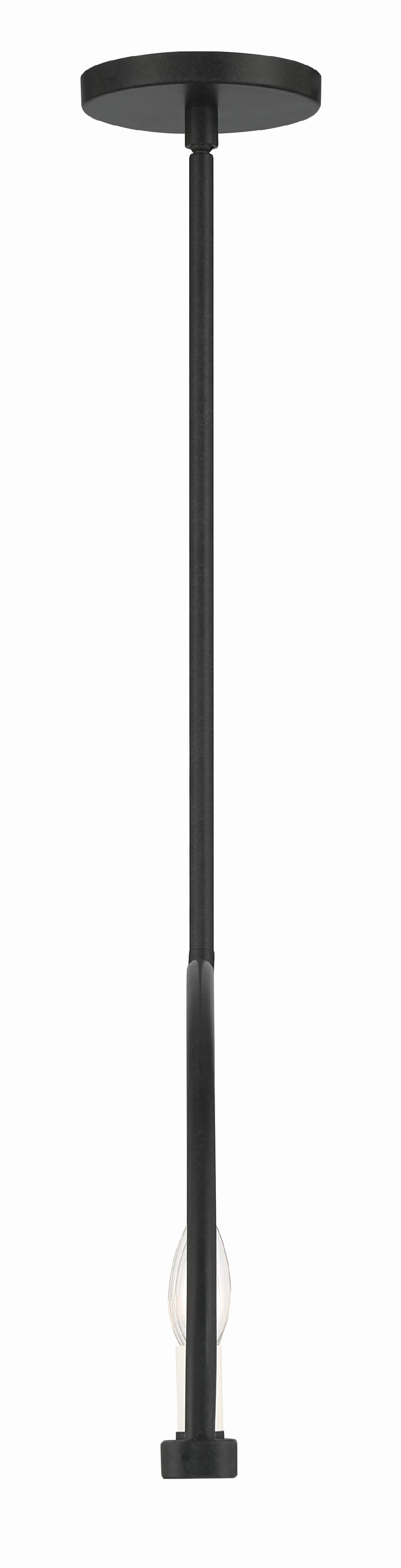 Abbott 8 Light Black Linear Chandelier ABB-3007-BK