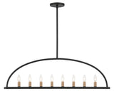 Abbott 8 Light Black Linear Chandelier ABB-3007-BK