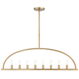 Abbott 8 Light Vibrant Gold Linear Chandelier ABB-3007-VG