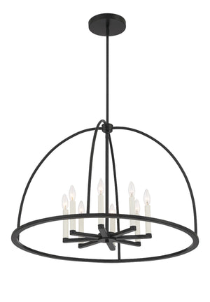 Abbott 8 Light Black Chandelier ABB-3008-BK