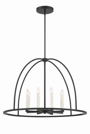 Abbott 8 Light Black Chandelier ABB-3008-BK