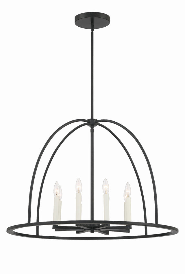 Abbott 8 Light Black Chandelier ABB-3008-BK