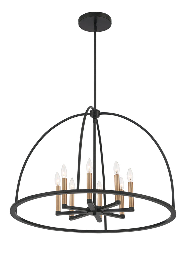 Abbott 8 Light Black Chandelier ABB-3008-BK