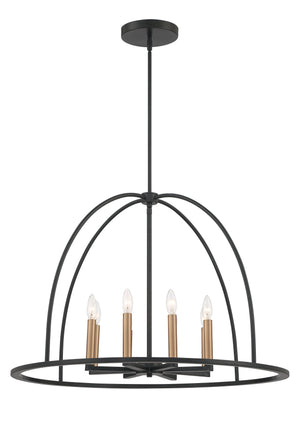 Abbott 8 Light Black Chandelier ABB-3008-BK